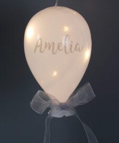 Personalised Message LED Hanging Glass Balloon