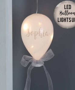 Personalised Message LED Hanging Glass Balloon