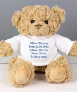 Personalised Message Teddy Bear – Blue