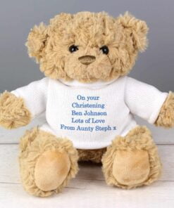 Personalised Message Teddy Bear – Blue