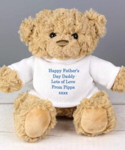 Personalised Message Teddy Bear – Blue