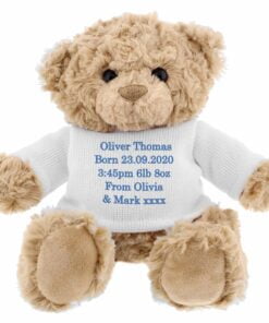 Personalised Message Teddy Bear – Blue