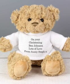 Personalised Message Teddy Bear – Grey