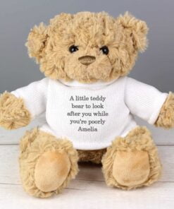 Personalised Message Teddy Bear – Grey