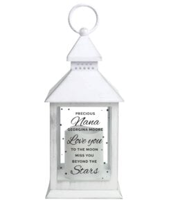 Personalised ‘Miss You Beyond The Stars’ White Lantern