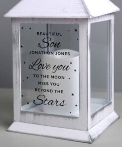 Personalised ‘Miss You Beyond The Stars’ White Lantern