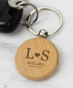 Personalised Monogram Wooden Keyring