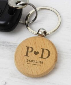 Personalised Monogram Wooden Keyring