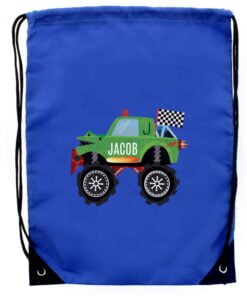 Personalised Monster Truck Blue Kit Bag