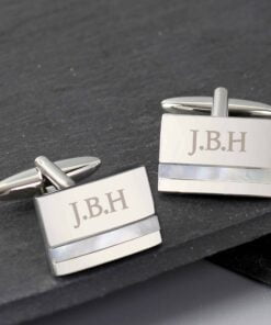 Personalised Mother of Pearl Cufflinks