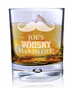Personalised Moustache Tumbler Bubble Glass
