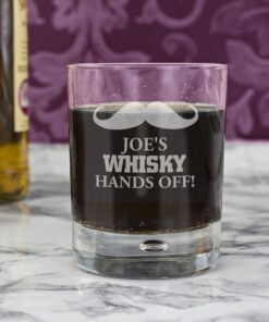 Personalised Moustache Tumbler Bubble Glass