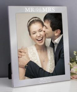 Personalised Mr & Mrs 8×10 Silver Photo Frame