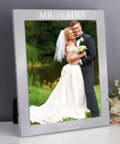 Personalised Mr & Mrs 8×10 Silver Photo Frame