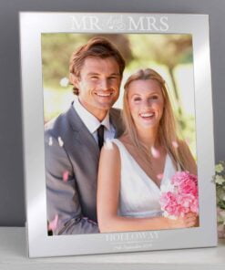 Personalised Mr & Mrs 8×10 Silver Photo Frame