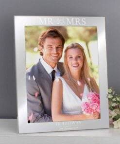 Personalised Mr & Mrs 8×10 Silver Photo Frame