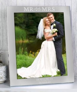 Personalised Mr & Mrs 8×10 Silver Photo Frame