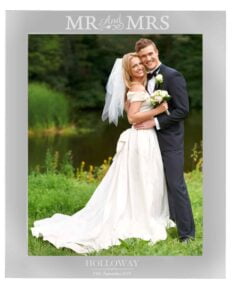 Personalised Mr & Mrs 8×10 Silver Photo Frame