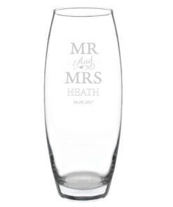 Personalised Mr & Mrs Bullet Vase