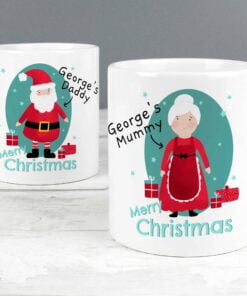 Personalised Mr & Mrs Claus Mug Set