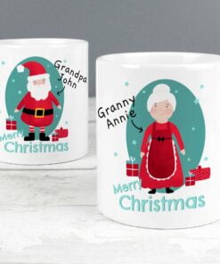 Personalised Mr & Mrs Claus Mug Set