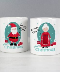 Personalised Mr & Mrs Claus Mug Set