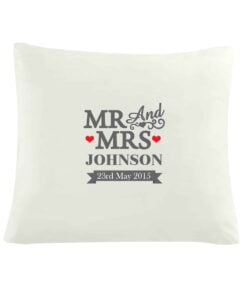 Personalised Mr & Mrs Cushion Cover