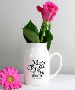 Personalised Mr & Mrs Flower Jug