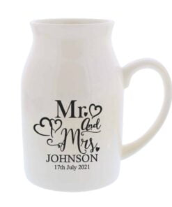 Personalised Mr & Mrs Flower Jug