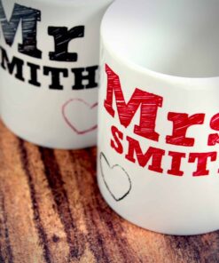 Personalised MR & MRS MUG SET