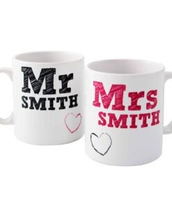 Personalised MR & MRS MUG SET