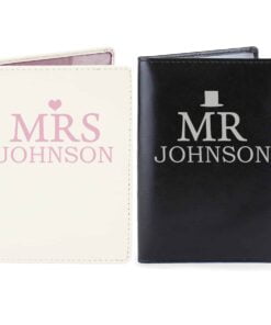 Personalised Mr & Mrs Passport Holders Set