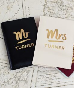 Personalised Mr & Mrs Passport Holders Set