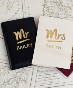 Personalised Mr & Mrs Passport Holders Set