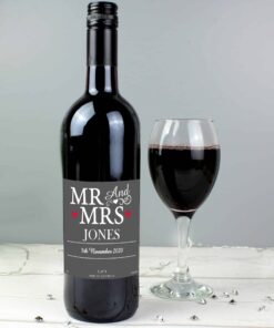 Personalised Mr & Mrs Red Wine