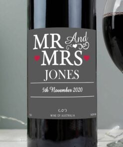 Personalised Mr & Mrs Red Wine