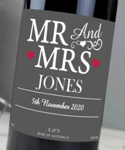 Personalised Mr & Mrs Red Wine