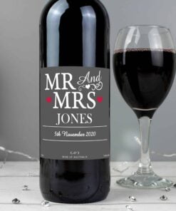 Personalised Mr & Mrs Red Wine