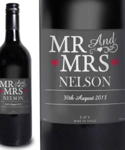 Personalised Mr & Mrs Red Wine
