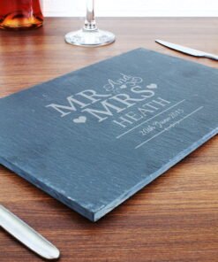 Personalised Mr & Mrs Slate Placemat