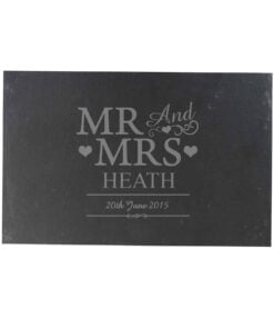 Personalised Mr & Mrs Slate Placemat