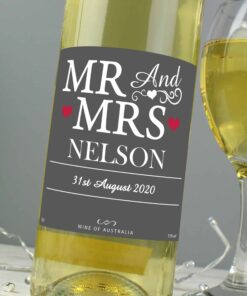 Personalised Mr & Mrs White Wine