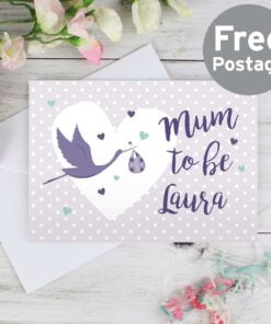 Personalised Mum to Be Stork Card