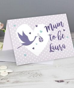 Personalised Mum to Be Stork Card