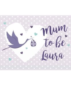 Personalised Mum to Be Stork Card
