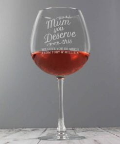 Personalised ‘Mum You Deserve This’ Gin Balloon Glass