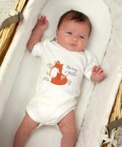 Personalised Mummy and Me Fox 0-3 Months Baby Vest