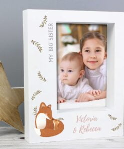 Personalised Mummy and Me Fox 5×7 Box Photo Frame