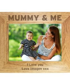 Personalised Mummy & Me 7×5 Landscape Wooden Photo Frame