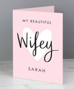 Personalised My Beautiful Wifey Card